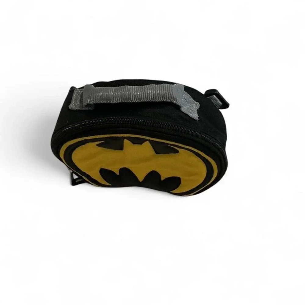 Batman Lunch Bag Kids OS Black Yellow Excellent Insulated Round‎ Logo Bag